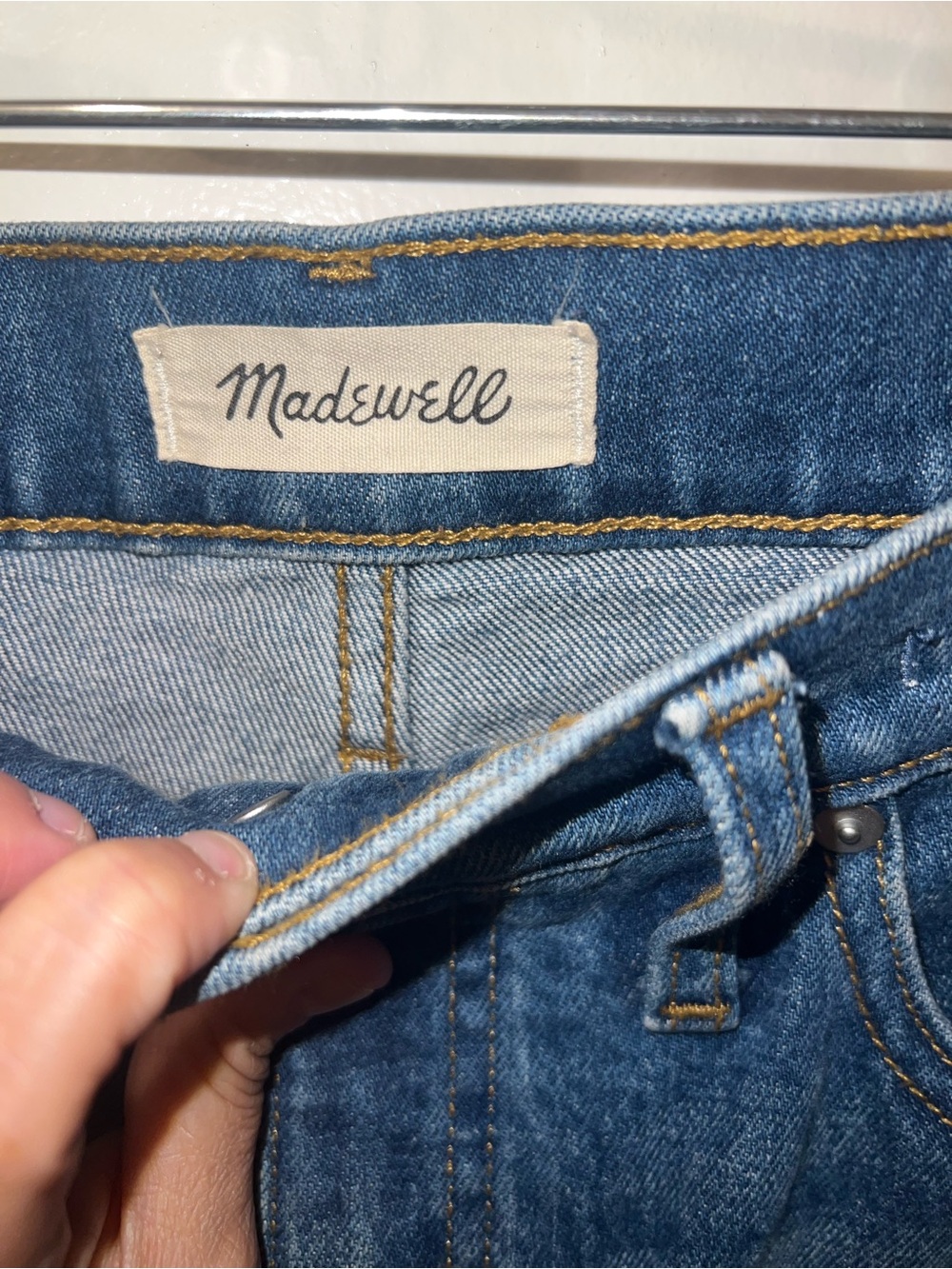 Madewell The Perfect Vintage Straight Jeans Size 28 Medium Wash High Rise - Picture 6 of 7